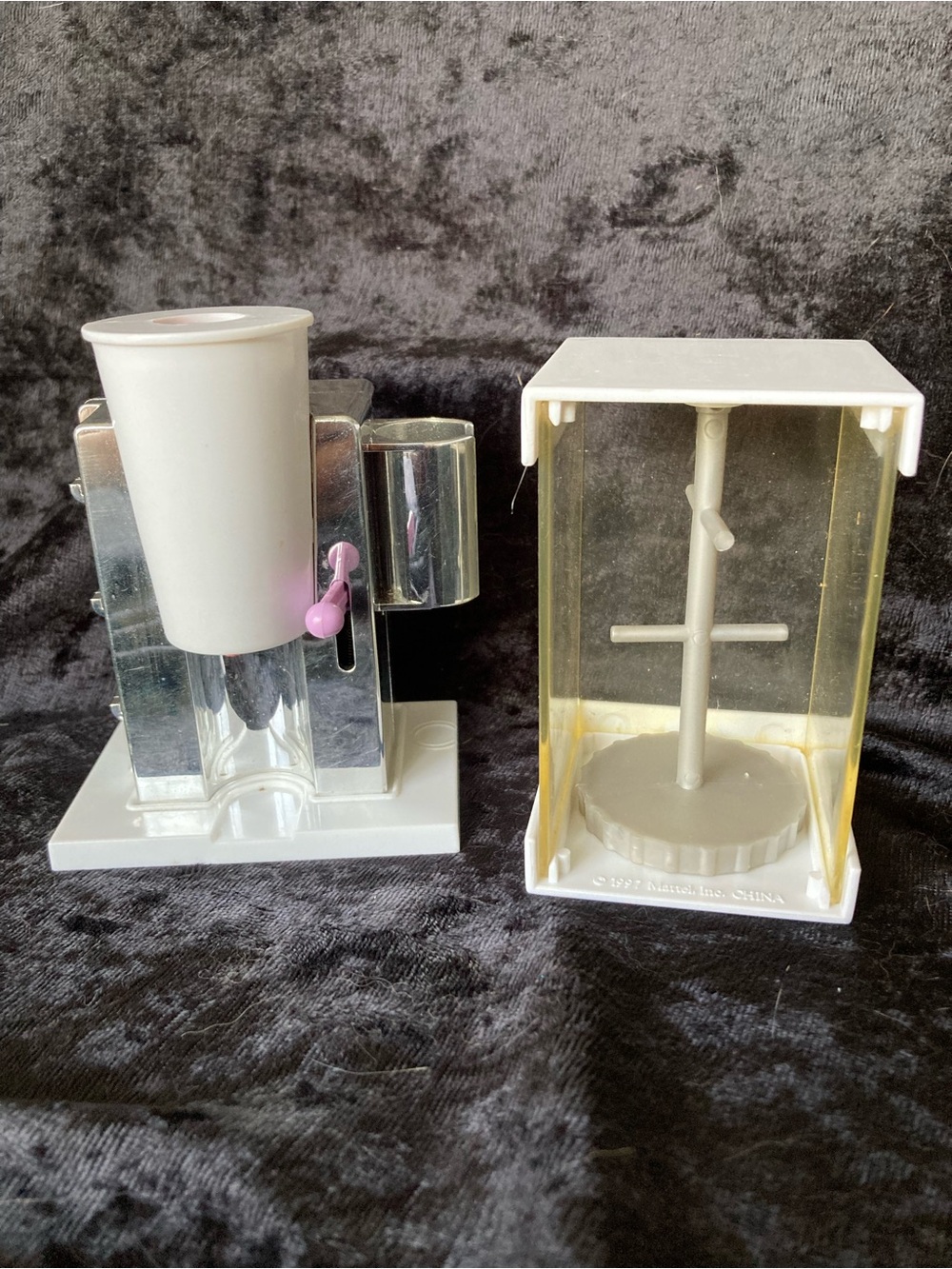 White and Clear Manual Kitchen Dispenser with Pink Accent